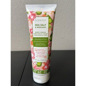 Sealed-Scentsy Body Cream 8oz New Sea Salt & Avocado